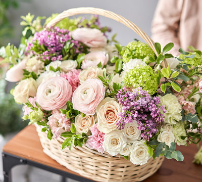 Bright Basket of Flowers